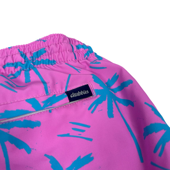 Chubbies Swim Trunk Shorts Men's 2XL XXL Blue Pink Palms The Prince of Prints - Picture 4 of 8